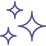 A simple graphic featuring three purple sparkling stars of different sizes, arranged in a playful, scattered pattern on a transparent background. Subscribe & Save with Medterra for exclusive CBD deals and free shipping!
